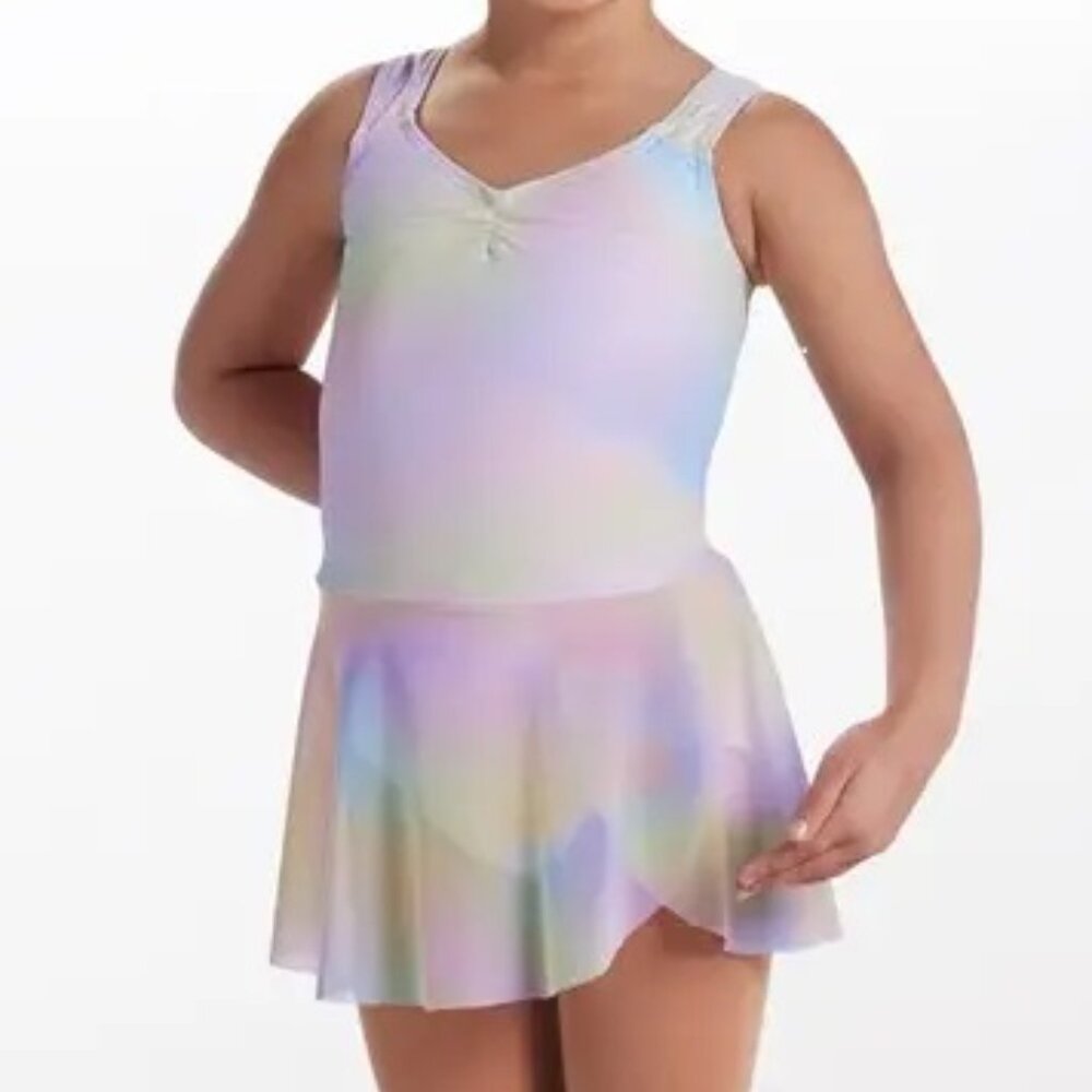 Weissman Pinch Front Cloud Leotard Dress